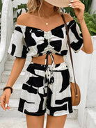 Printed Shorts Set Two Piece Set - ElegantAlpha