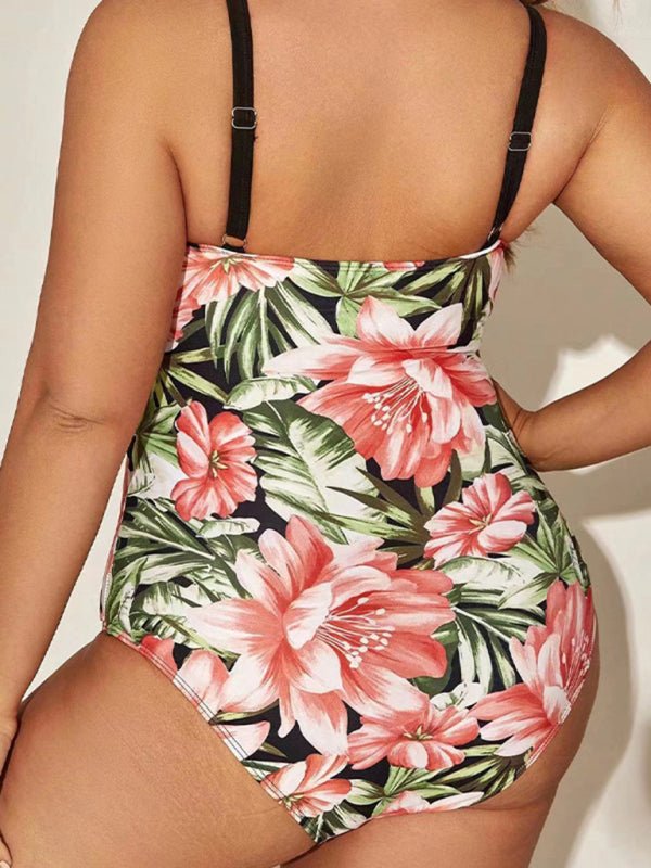 Printed strappy one - piece swimsuit - ElegantAlpha