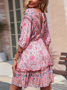 Printed Vintage Pink Dress - ElegantAlpha®