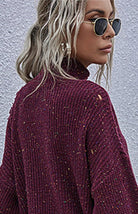 Ripped - High Necked Knit Sweater - ElegantAlpha