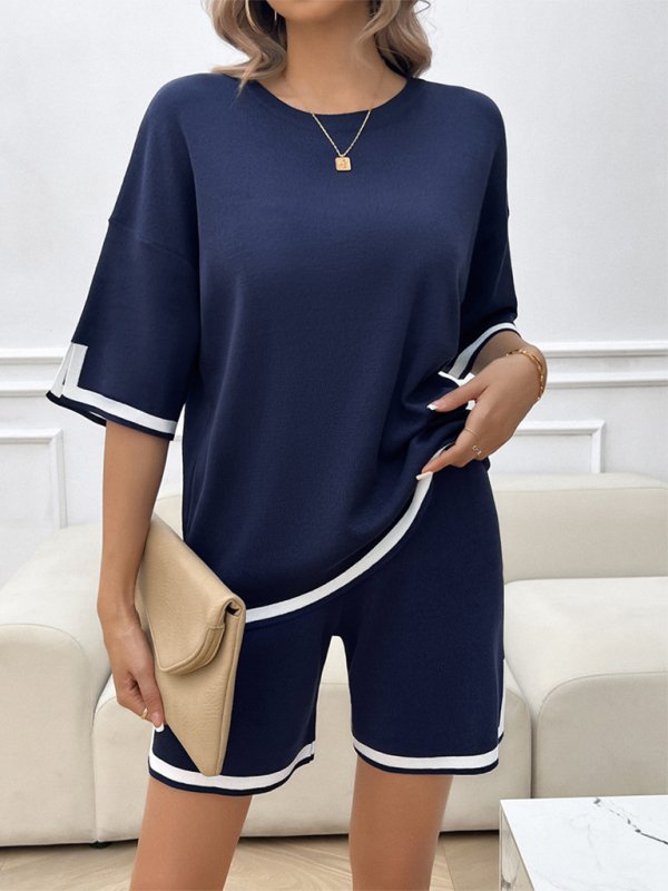 Round neck casual sweater two - piece set - ElegantAlpha