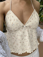 Ruffled floral camisole vest - ElegantAlpha