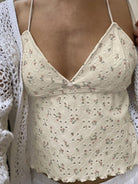 Ruffled floral camisole vest - ElegantAlpha