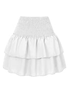 Ruffled Floral Half - length Pleated Skirt - ElegantAlpha®