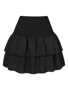 Ruffled Floral Half - length Pleated Skirt - ElegantAlpha®