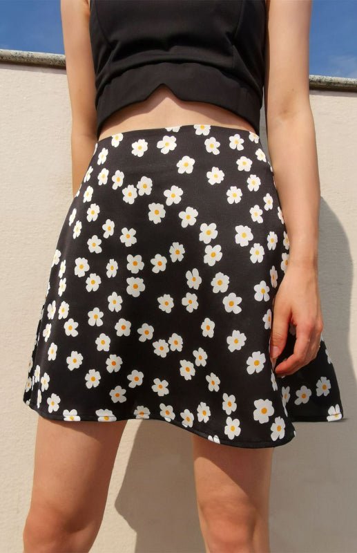 Satin Print A Fashion Sexy Half - Body Skirt - ElegantAlpha®