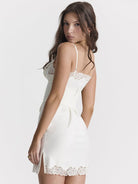 Satin V-neck strapless backless dress - ElegantAlpha®