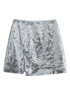 Sequined high waist skirt with slits on both sides - ElegantAlpha®