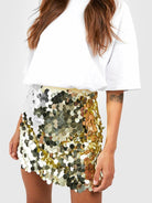 Sequined hip - hugging short skirt - ElegantAlpha®