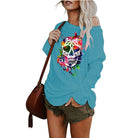 Skull long - sleeved top - ElegantAlpha®