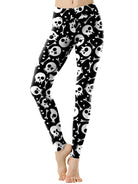 Skull Print Yoga Leggings for Women - ElegantAlpha