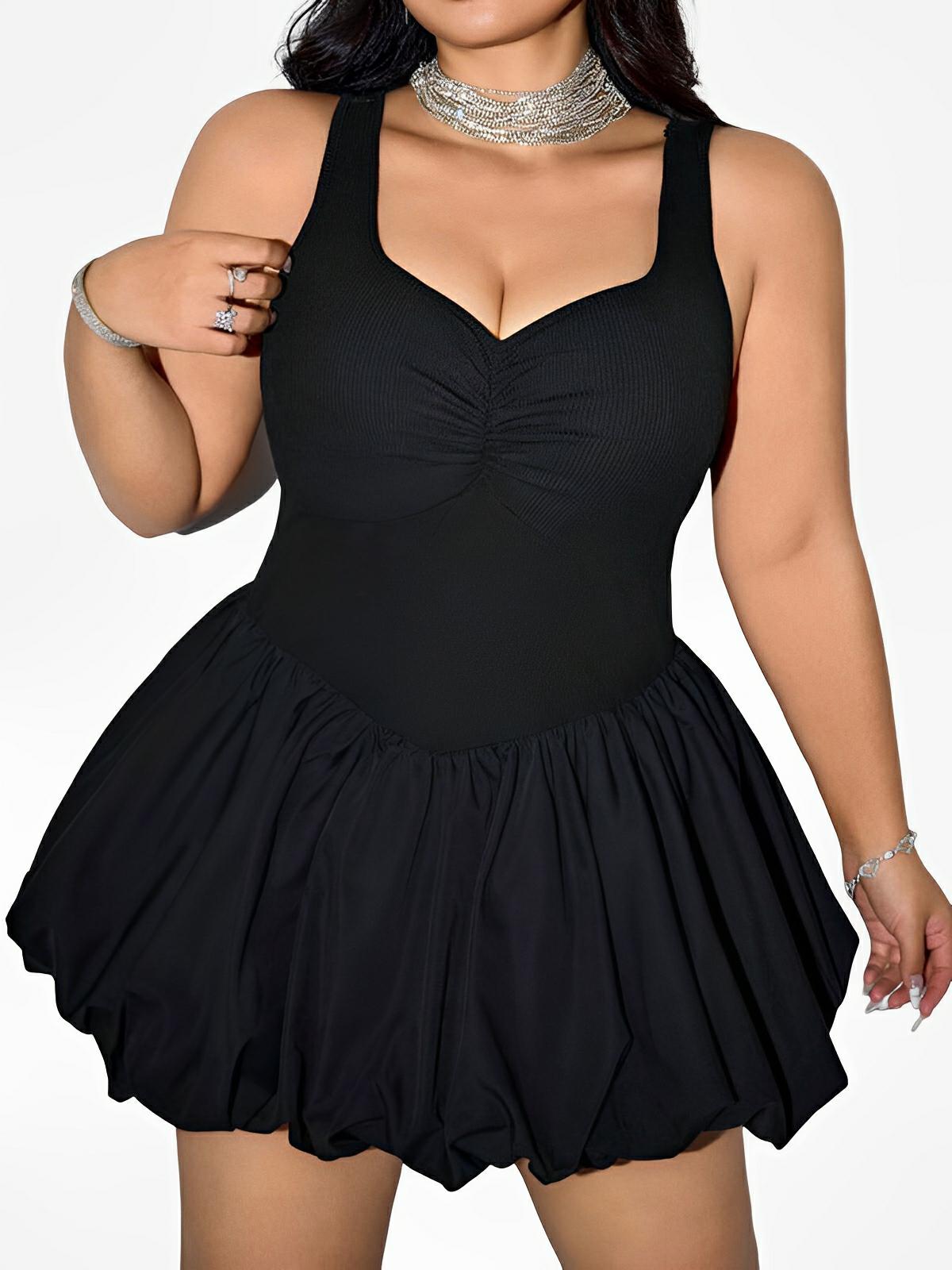 Sleeveless dress high waist suspender short dress - ElegantAlpha