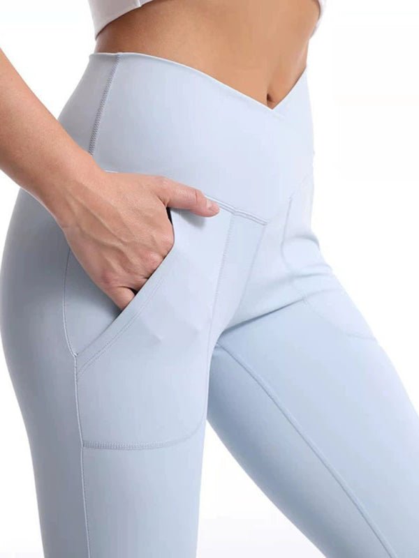 Slit Micro High Waist Elastic Hip Lifting Trousers - ElegantAlpha