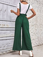 Solid Color Wide Leg Overalls - ElegantAlpha