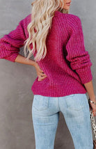 Solid V-Neck Single Breasted Long Sleeved Sweater - ElegantAlpha®