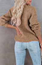 Solid V-Neck Single Breasted Long Sleeved Sweater - ElegantAlpha®