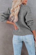 Solid V-Neck Single Breasted Long Sleeved Sweater - ElegantAlpha®