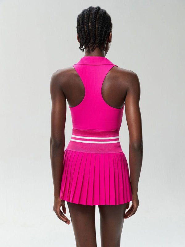 Sports Fitness Tennis Skirt Suit - ElegantAlpha