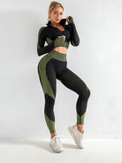 Sports Yoga Tank Top Jacket High Waist Yoga Pants Three Piece Set - ElegantAlpha