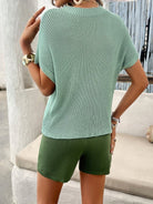 Spring and summer casual knitted shorts suit - ElegantAlpha