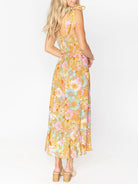 Strap tube top slit floral dress - ElegantAlpha®