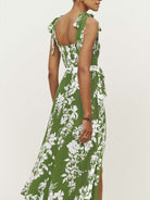 Strap tube top slit floral dress - ElegantAlpha®