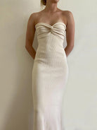 Strapless woolen dress - ElegantAlpha