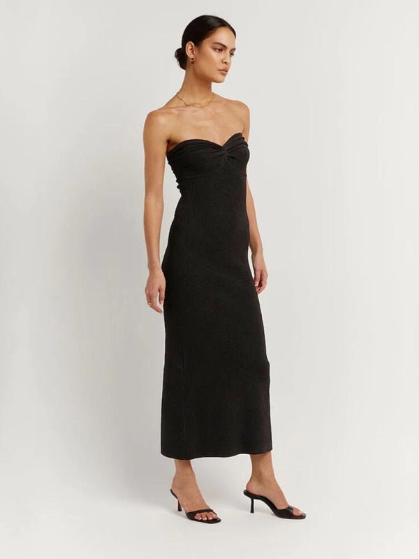 Strapless woolen dress - ElegantAlpha