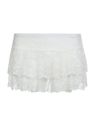 Stretch double layer high waist lace skirt - ElegantAlpha®