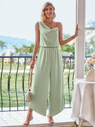 Suspender waist wide leg jumpsuit - ElegantAlpha