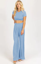 T-shirt & Wide Leg Mopping Pants Set - ElegantAlpha®