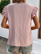 Texture Fabric Fly Sleeve Top - ElegantAlpha®