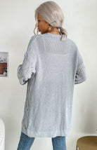 Thin Twist Sweater Cardigan - ElegantAlpha®