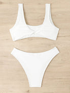 Twisted wavy fabric bikini - ElegantAlpha®