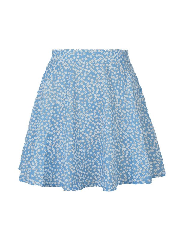 Umbrella invisible zipper chiffon printed skirt - ElegantAlpha®