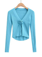 V - neck knitted cardigan - ElegantAlpha