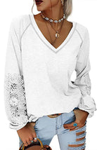 V Neck Lace Top - ElegantAlpha®