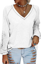 V Neck Lace Top - ElegantAlpha®