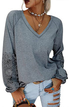 V Neck Lace Top - ElegantAlpha®