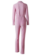 V - neck long sleeve jumpsuit - ElegantAlpha