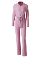 V - neck long sleeve jumpsuit - ElegantAlpha