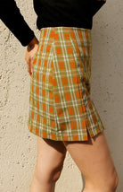 Versatile Hip Wrap Split High Waist Plaid Skirt - ElegantAlpha®