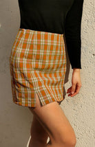 Versatile Hip Wrap Split High Waist Plaid Skirt - ElegantAlpha®