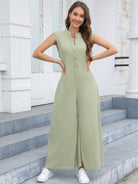 Wide Leg Pants Bib Jumpsuit - ElegantAlpha