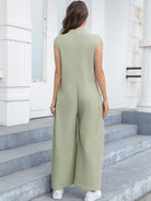 Wide Leg Pants Bib Jumpsuit - ElegantAlpha