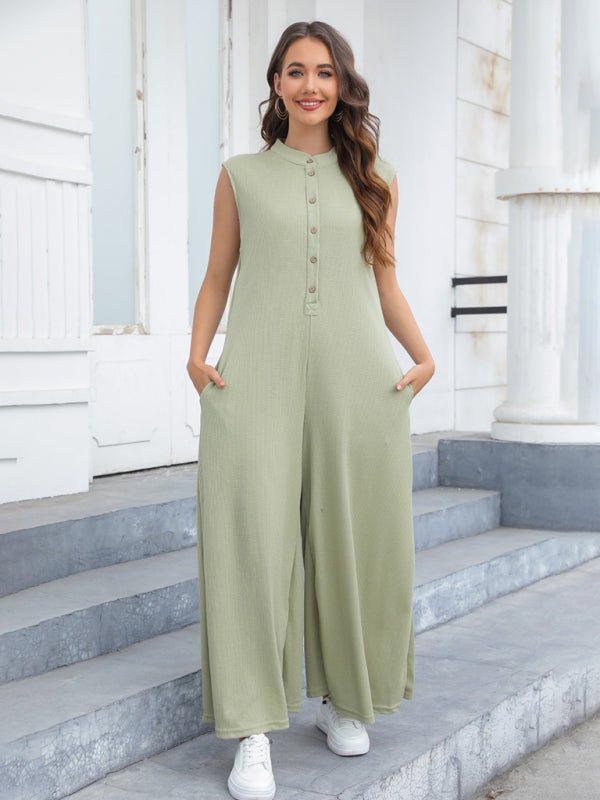 Wide Leg Pants Bib Jumpsuit - ElegantAlpha