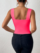 Wide shoulder sleeveless top - ElegantAlpha