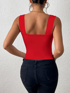 Wide shoulder sleeveless top - ElegantAlpha