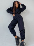 Women Zip Up Casual Tracksuit Set - ElegantAlpha