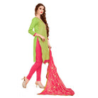 Women's Banarasi Jacquard Unstitched Salwar - Suit Material With Dupatta (Green, 2 - 2.5mtrs) - ElegantAlpha